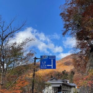 秋の山王林道を走る