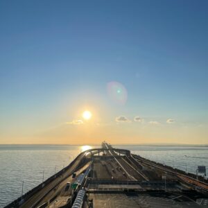 海ほたるからの房総半島方面の眺め