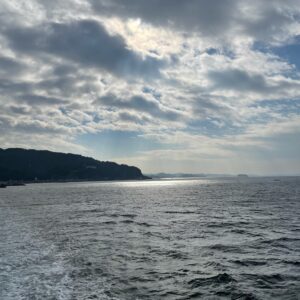 東京湾フェリー上から眺めた東京湾の風景