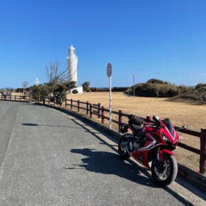 日立灯台@古房地公園にてwith CBR650R