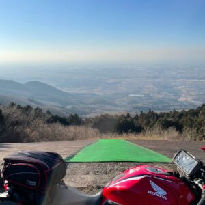 ハンググライダー離陸場の絶景with CBR650R③