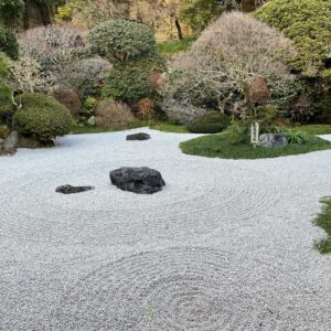 鎌倉・報国寺の枯山水風・日本庭園にて