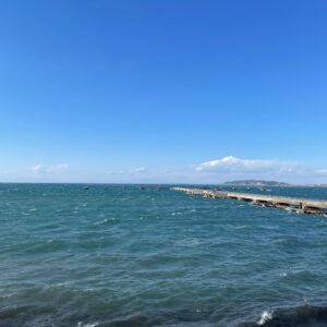 「渚の駅たてやま」から眺める海風景
