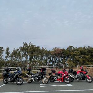 ふじのくに田子の浦みなと公園でバイク4台with CBR650R