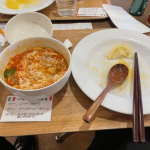 coffee shopアドニスさんのつけナポリタンのおじや