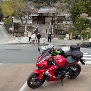 伊豆修善寺の修禅寺にてwith CBR650R&ninja650