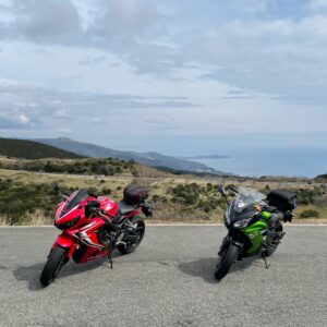 伊豆スカイライン玄岳駐車場にてwith CBR650R&ninja650②