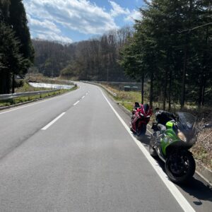 福島・田村広域農道にてwith CBR650R&ninja650