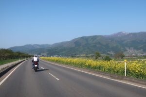飯山市・快走菜の花ロードR117を走るCBR650R