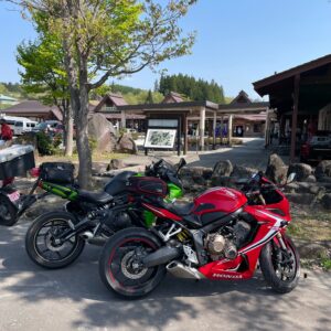道の駅ふるさと豊田にてwith CBR650R&ninja650