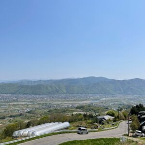 千曲川展望公園からの千曲市の眺め