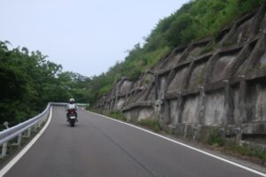 羽鳥湖に向かう緑の快走路r37にてwith CBR650R