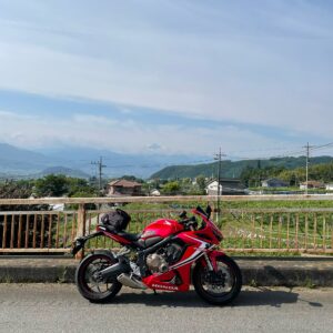 フルーツラインより富士山を望むwith CBR650R