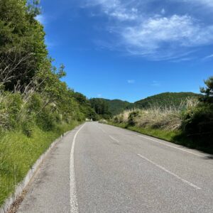 長野県r44の快走2車線を走る