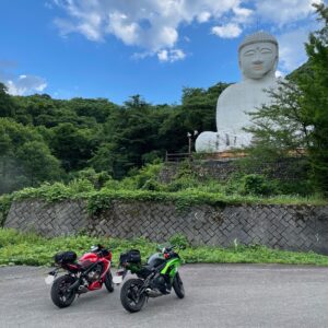 怪しい？白馬大仏様とご対面するCBR650R&ninja650
