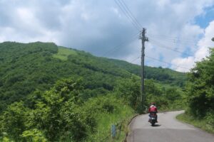 八方尾根スキー場エリアに入った黒菱スカイライン