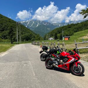鹿島槍スキー場エリアで北アルプスと共にwith CBR650R&ninja650