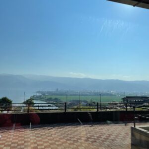 諏訪湖SAから眺めた諏訪湖の風景