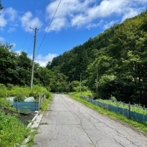 R361から山間に入って行く旧飛騨街道の風景