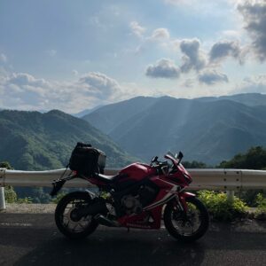山岳街道「六十里越街道／旧道112号」を走るCBR650R⑦