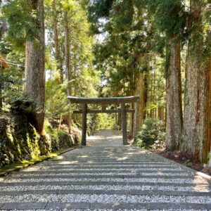 大山白山神社の第二の鳥居?を振り返る