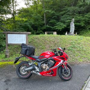六十里越街道 十王峠にてwith CBR650R