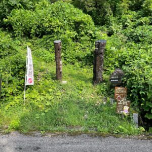 六十里越街道蟻越坂にて
