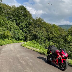 山岳街道「六十里越街道／旧道112号」を走るCBR650R④