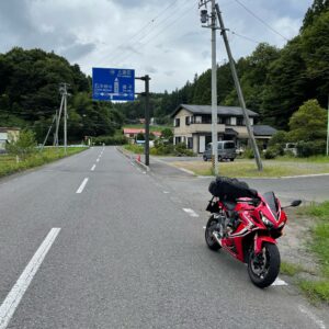 福島・石川広域農道を走るCBR650R②