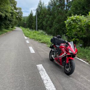ふるさと林道堤入線にてwith CBR650R②