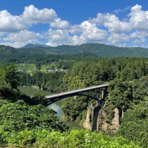 只見川歳時記橋の風景にて