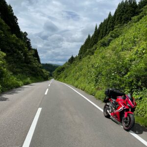 伸びやかな福島の農道「田村広域農道」を走るCBR650R③