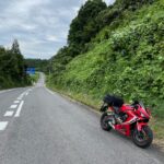 福島・石川広域農道を走るCBR650R