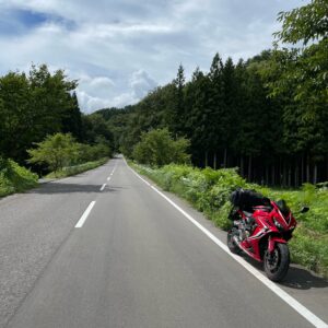 伸びやかな福島の農道「田村広域農道」を走るCBR650R④