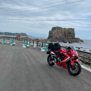 男鹿半島海沿いr59を気持ちよく流すCBR650R②
