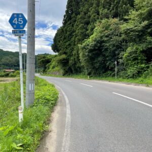 宮城県r45のロード風景にて