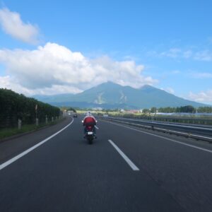 磐越自動車道から眺める磐梯山