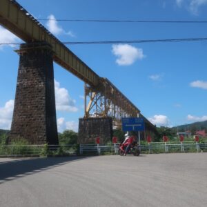 喜多方市一ノ戸川橋梁にて