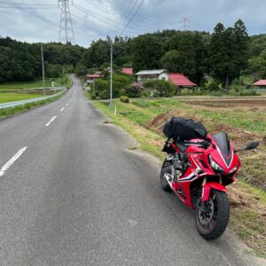 福島・石川広域農道を走るCBR650R⑤