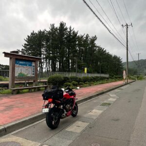 JR五能線十二湖駅にてwith CBR650R②