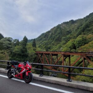 東赤谷連続洞門を抜けて出会った旧赤谷銅山専用線跡