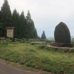 新発田市の林道の見晴らし台にて