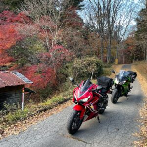 八溝山頂からサンセット間近の林道的ロードを走る⑥