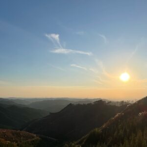 八溝山頂からサンセット間近の林道的ロードを走る②