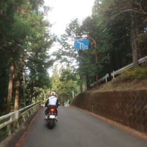 初冬の奥武蔵グリーンラインの顔振等に向かう