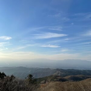 八溝山展望台から福島方面を眺める