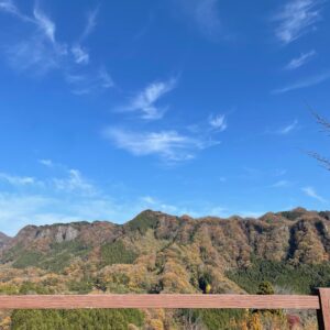 秋の奥久慈パノラマラインからつつじヶ丘展望台にて