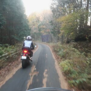 八溝山頂から林道的ロードを走る②