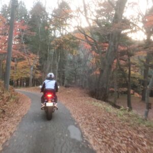 八溝山頂からサンセット間近の林道的ロードを走る⑤