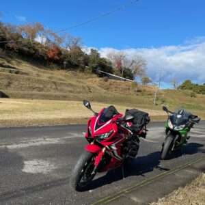 林道香木原線にてwith CBR650R&ninja650